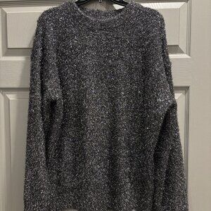 Nasty Gal Sparkly Metallic Tinsel Sweater